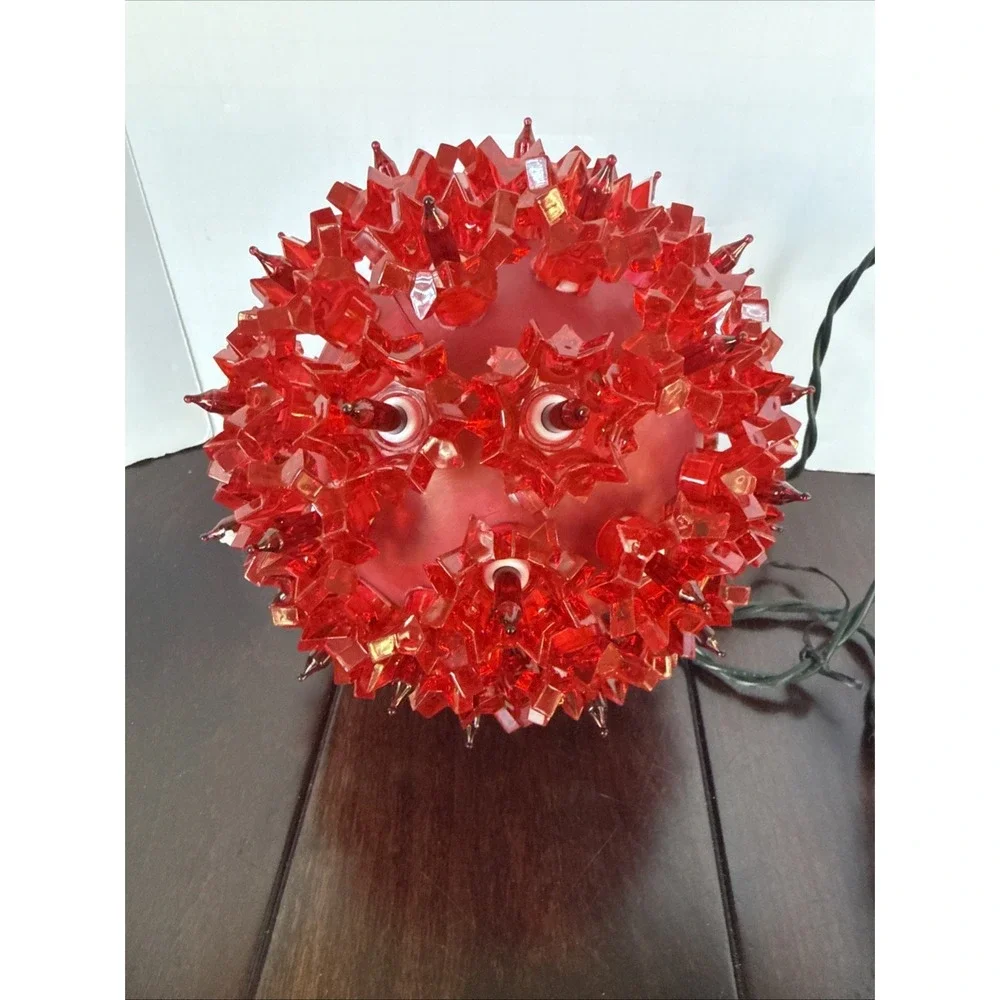 Vtg GKI/Bethlehem Lighting RED 50 Light Starlight Sphere Constellation